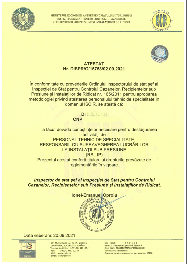 atestat Ioan Ilie RSL IP